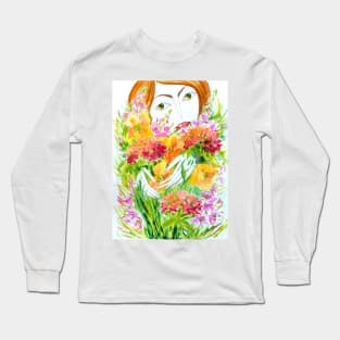 My Summer Watercolor Painting Long Sleeve T-Shirt